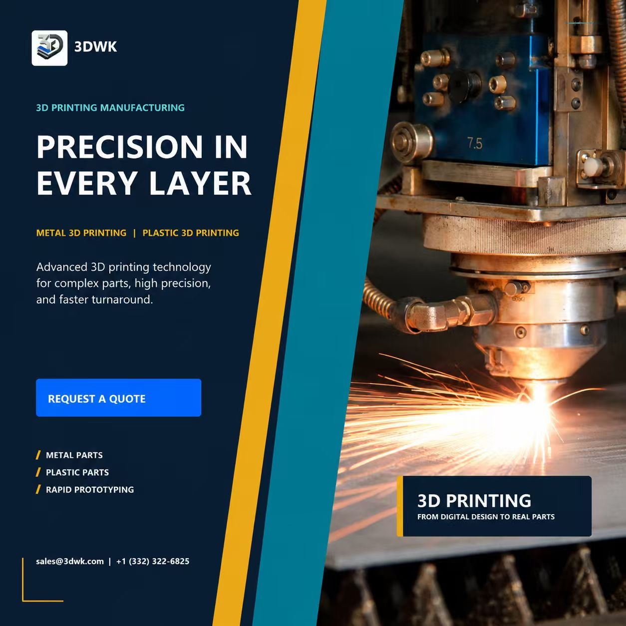 Póster 3DWK Precisión en cada detalle de mecanizado CNC y micromecanizado