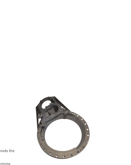Metal additive aeroengine central gear-drive housing blank with flanged bolt circle