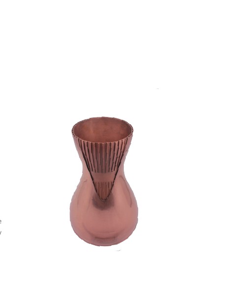 Copper additive aero exhaust nozzle blank with ribbed channel walls